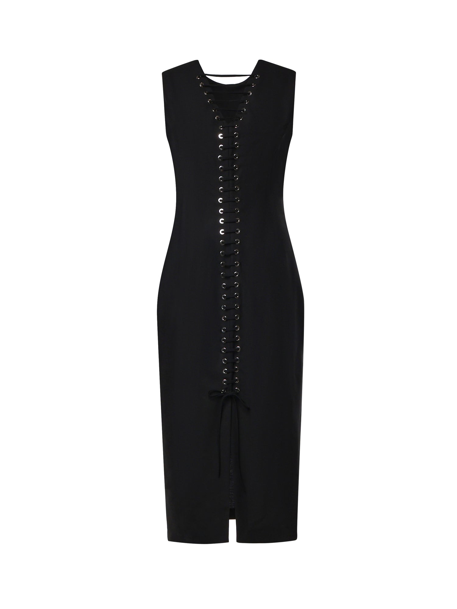 Abito midi con stringhe 107587 A3G3Z99 PINKO 