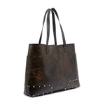 Borsa shopper in pelle cloud con patch e borchie 107650 A3MAL64Y PINKO 