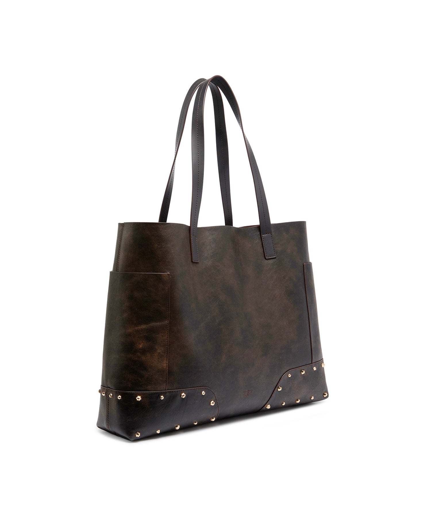 Borsa shopper in pelle cloud con patch e borchie 107650 A3MAL64Y PINKO 