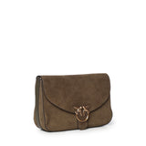 Borsa a tracolla Love Satchel Classic in suede 107655 A0F6V65Q PINKO 