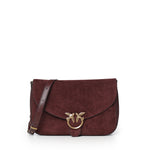 Borsa a tracolla Love Satchel Classic in suede 107655 A0F6W34Q PINKO 