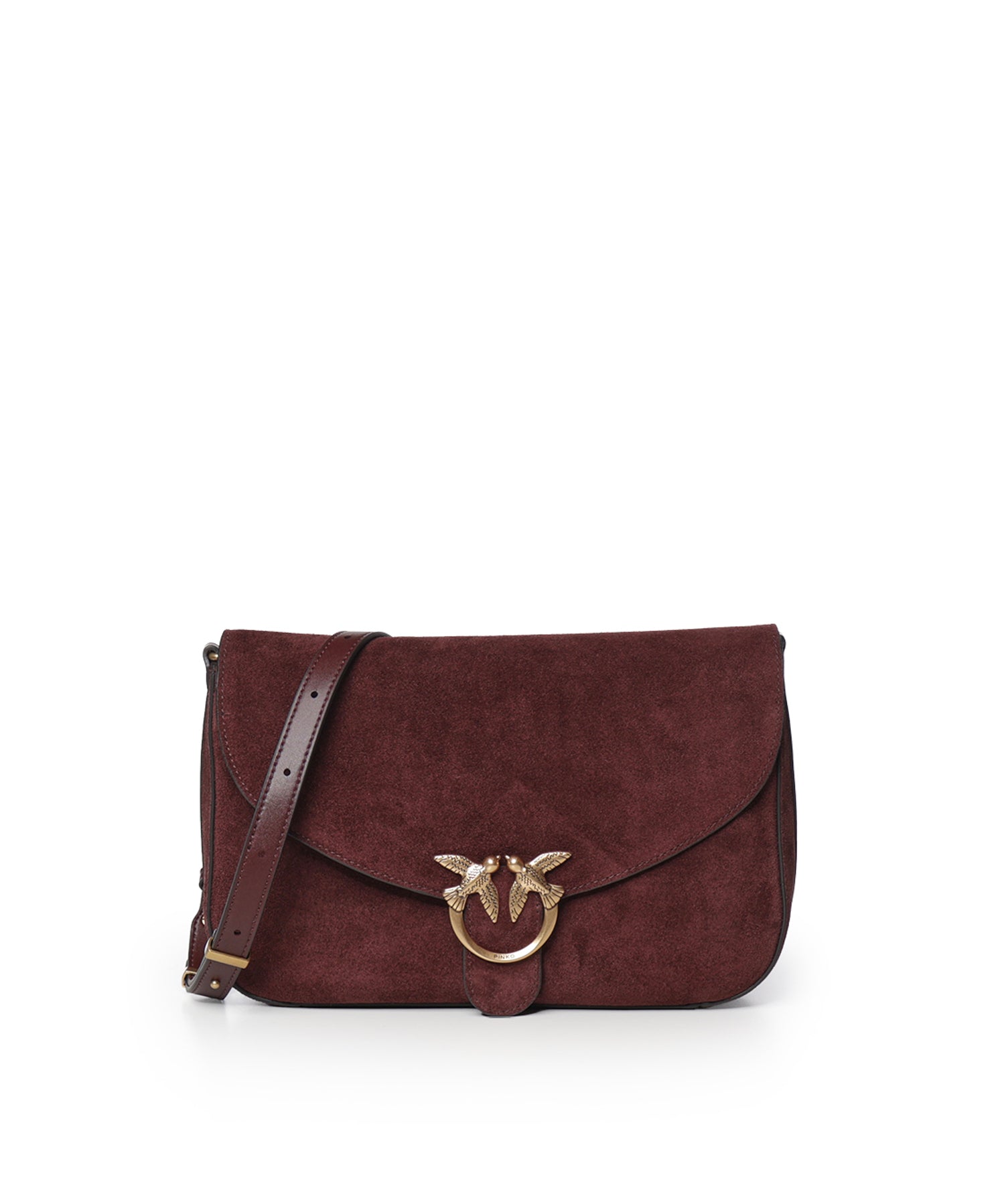 Borsa a tracolla Love Satchel Classic in suede 107655 A0F6W34Q PINKO 
