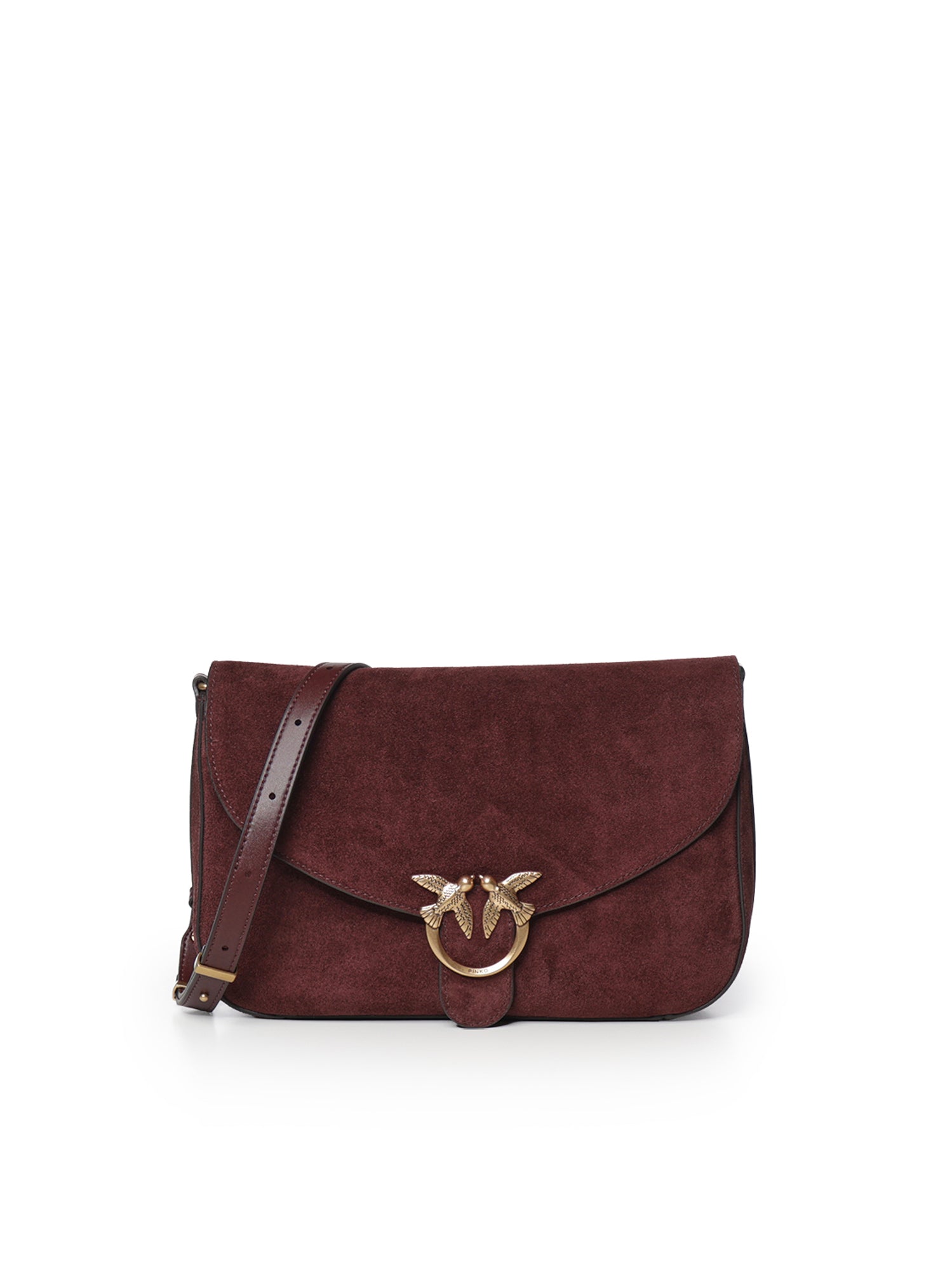 Borsa a tracolla Love Satchel Classic in suede 107655 A0F6W34Q PINKO 