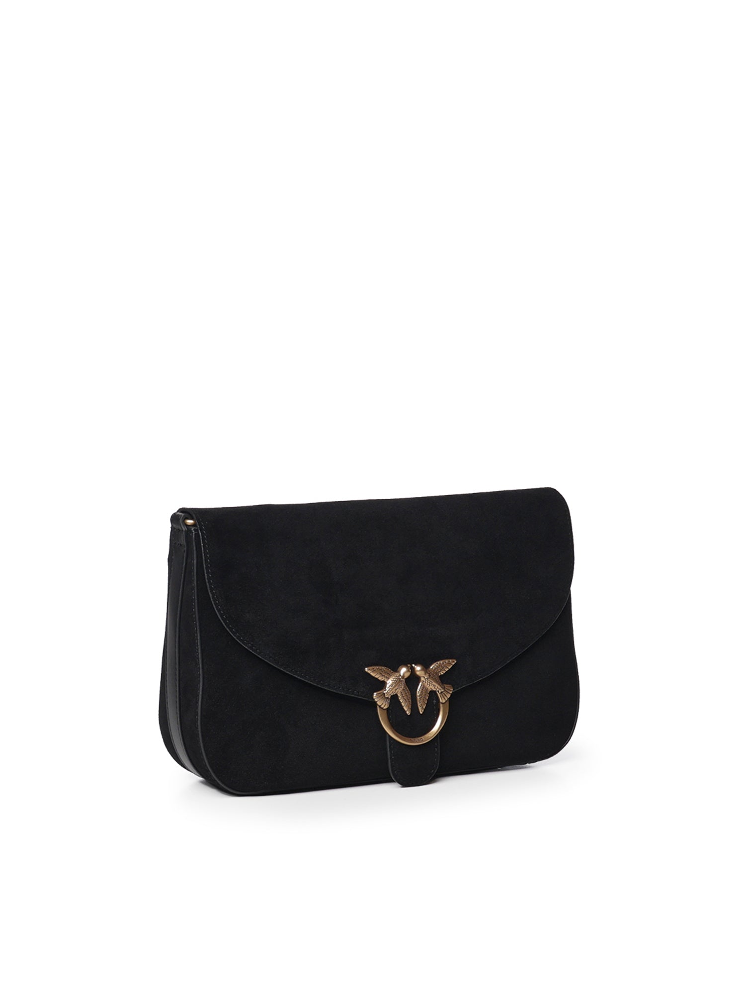 Borsa a tracolla Love Satchel Classic in suede 107655 A0F6Z99Q PINKO 