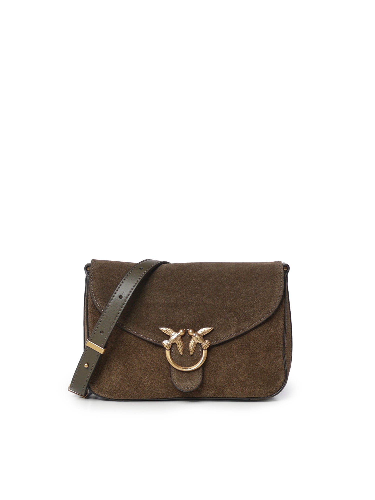 Borsa a tracolla Mini Love Bag Satchel in suede 107656 A0F6V65Q PINKO 