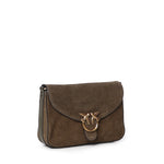 Borsa a tracolla Mini Love Bag Satchel in suede 107656 A0F6V65Q PINKO 
