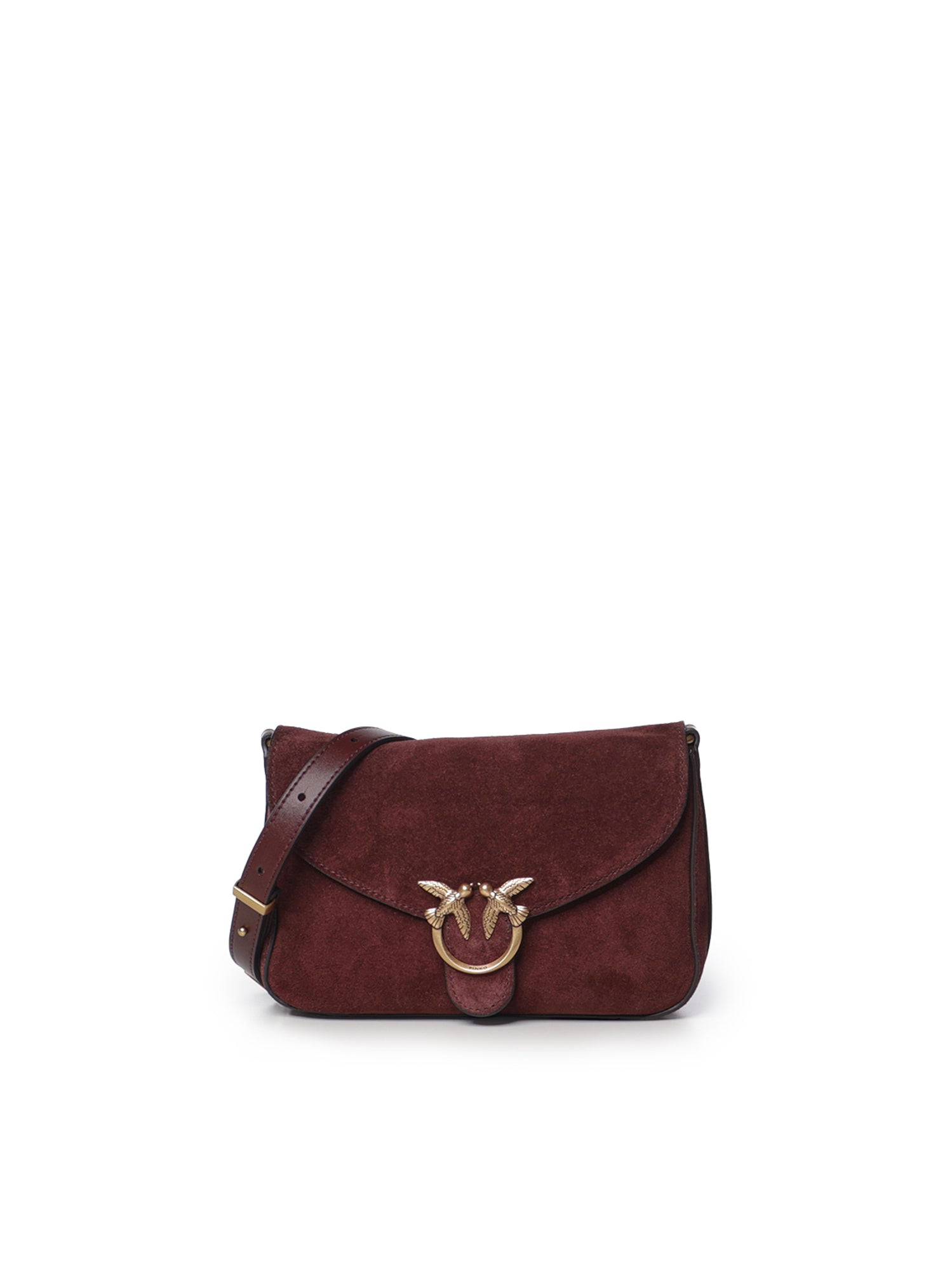 Borsa a tracolla Mini Love Bag Satchel in suede 107656 A0F6W34Q PINKO 