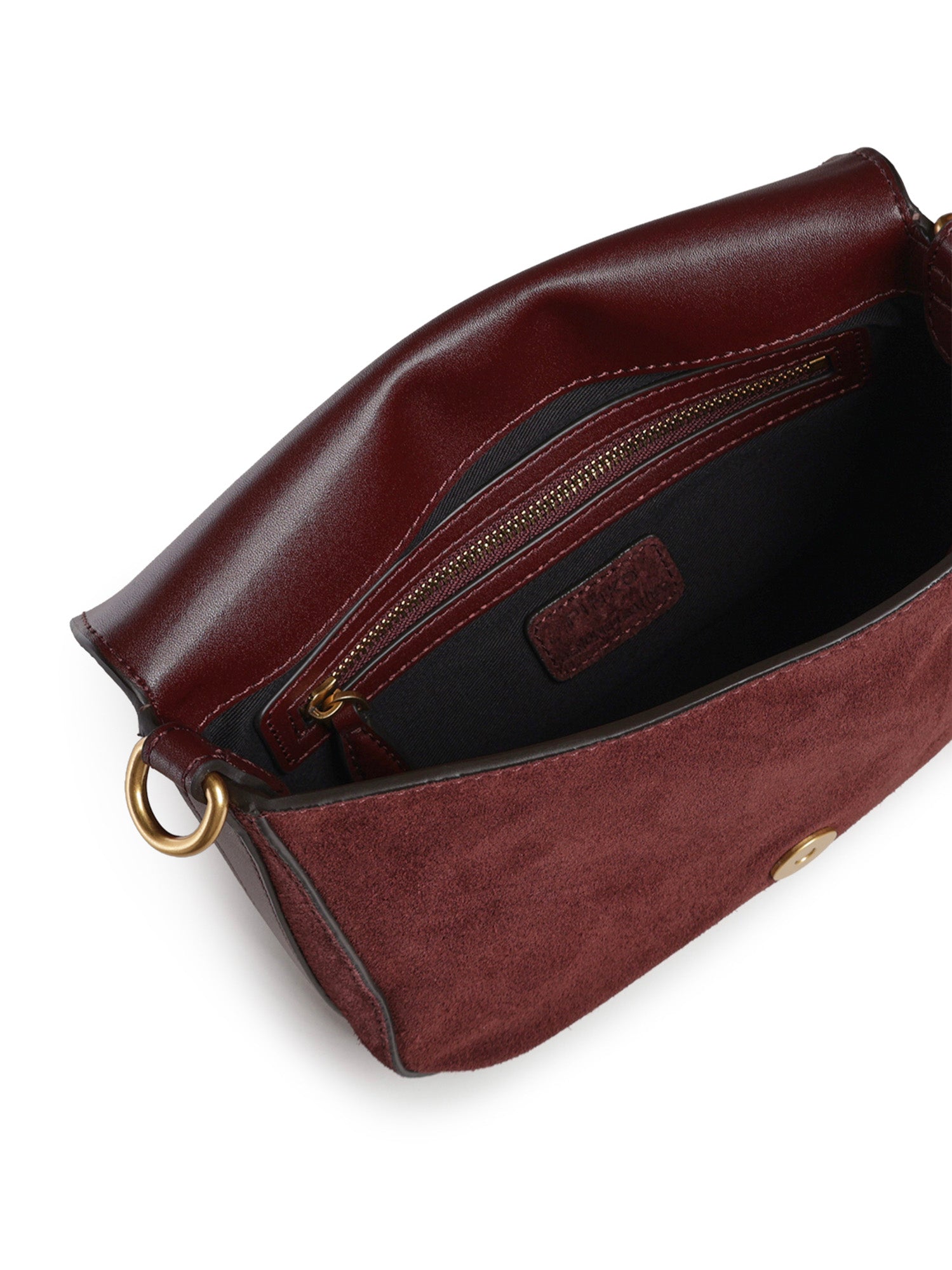 Borsa a tracolla Mini Love Bag Satchel in suede 107656 A0F6W34Q PINKO 