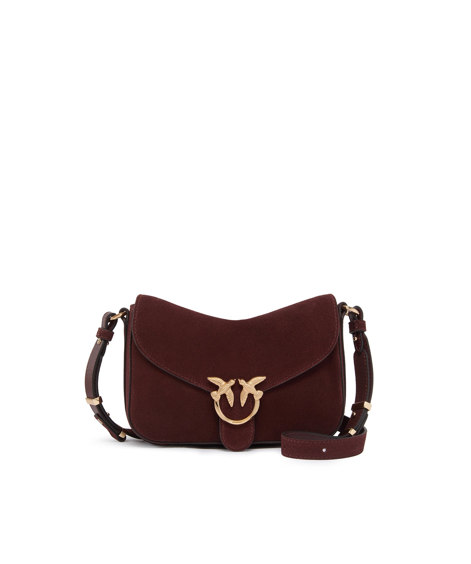Borsa a tracolla Mini Love Bag Satchel in suede 107656 A0F6W34Y PINKO 