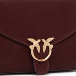 Borsa a tracolla Mini Love Bag Satchel in suede 107656 A0F6W34Y PINKO 