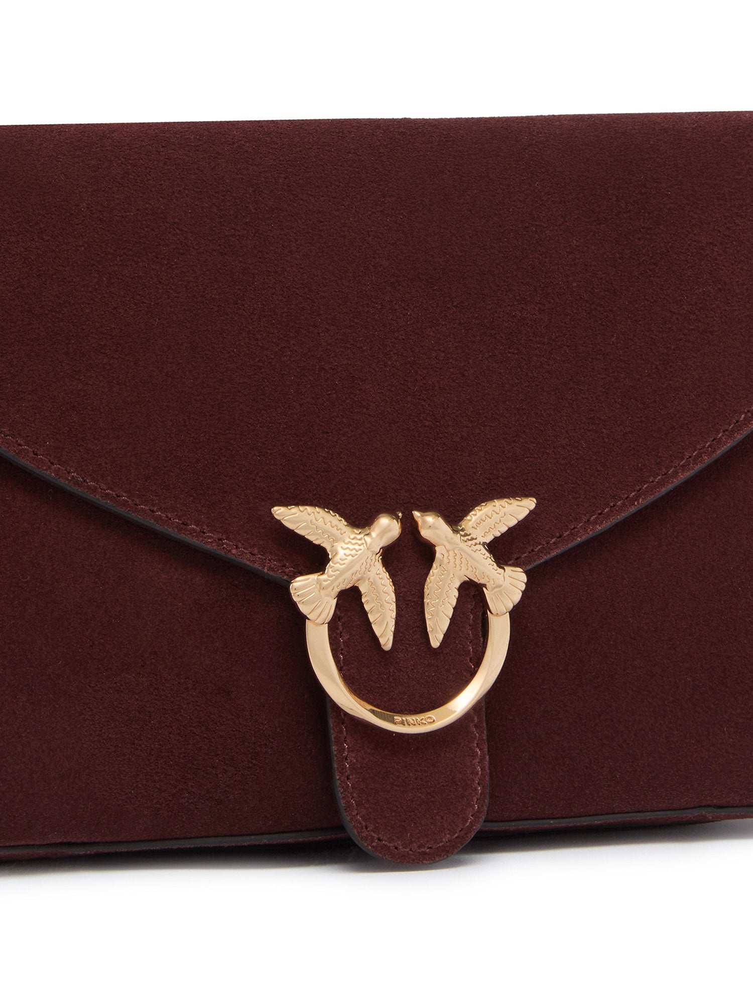 Borsa a tracolla Mini Love Bag Satchel in suede 107656 A0F6W34Y PINKO 