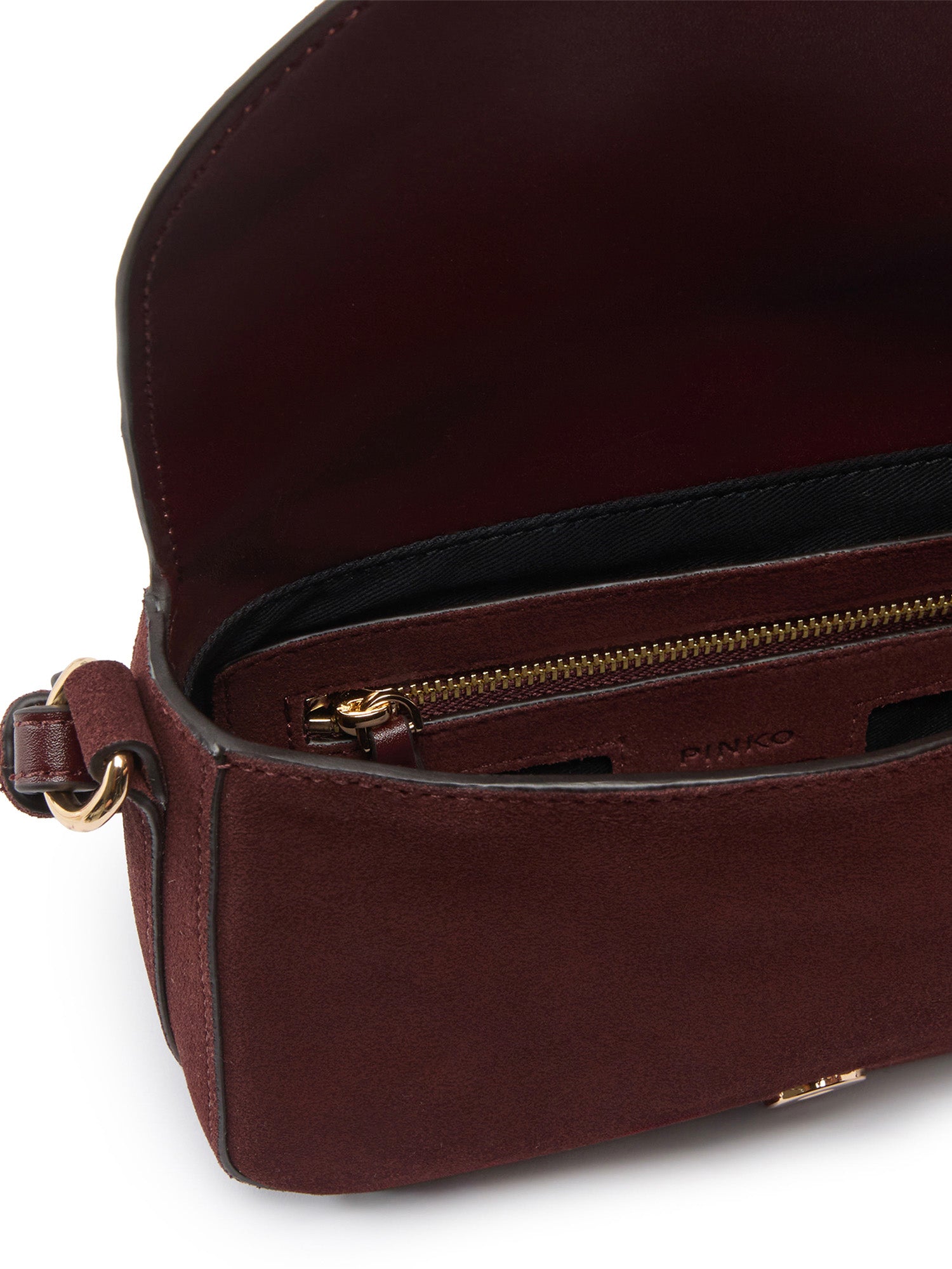 Borsa a tracolla Mini Love Bag Satchel in suede 107656 A0F6W34Y PINKO 