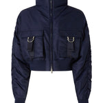 Bomber cropped in raso tecnico 107692 A2OIF92 PINKO 