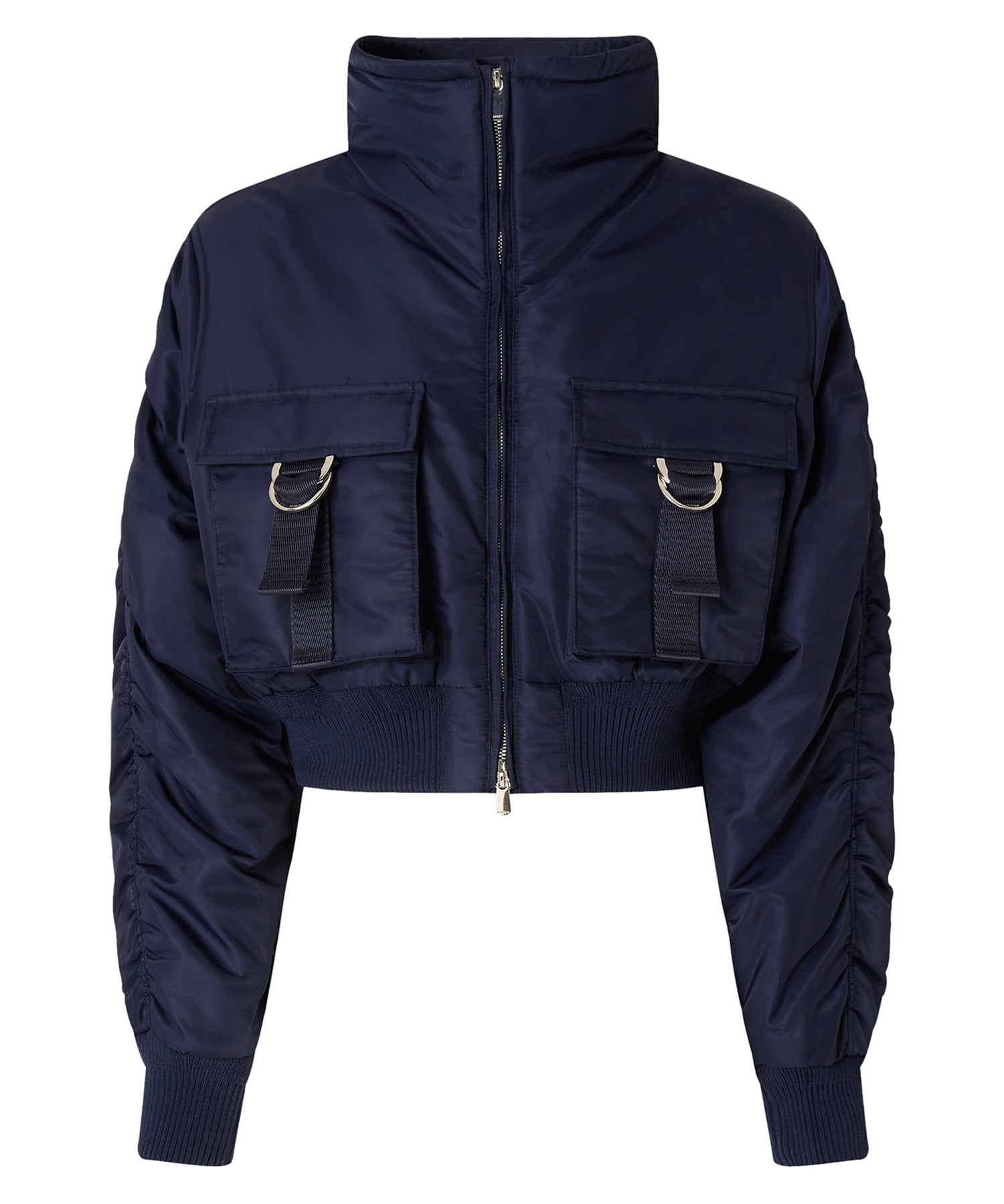 Bomber cropped in raso tecnico 107692 A2OIF92 PINKO 
