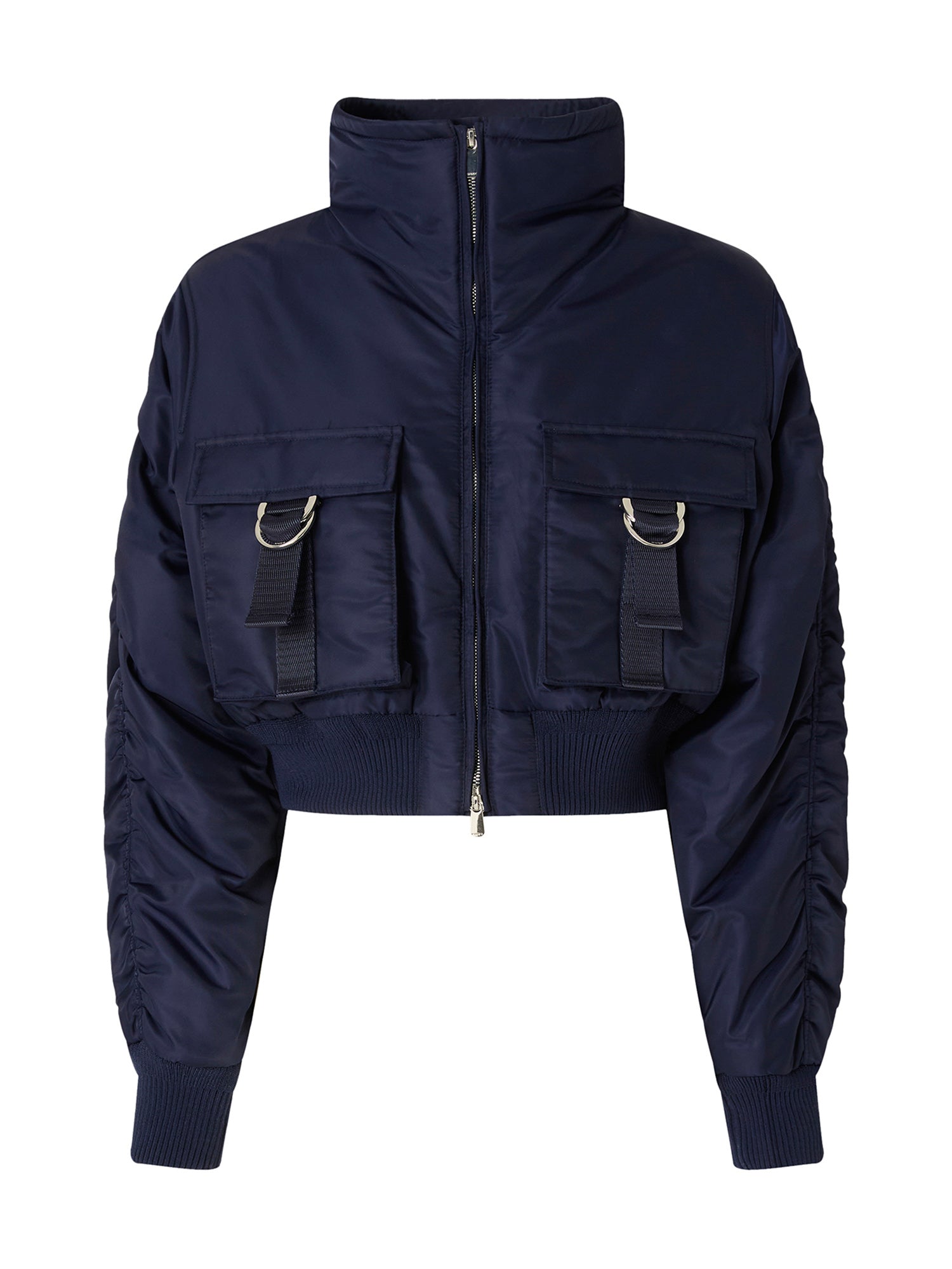 Bomber cropped in raso tecnico 107692 A2OIF92 PINKO 