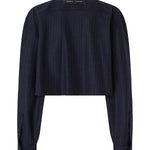 Camicia cropped gessata 107707 A3MCEI1 PINKO 