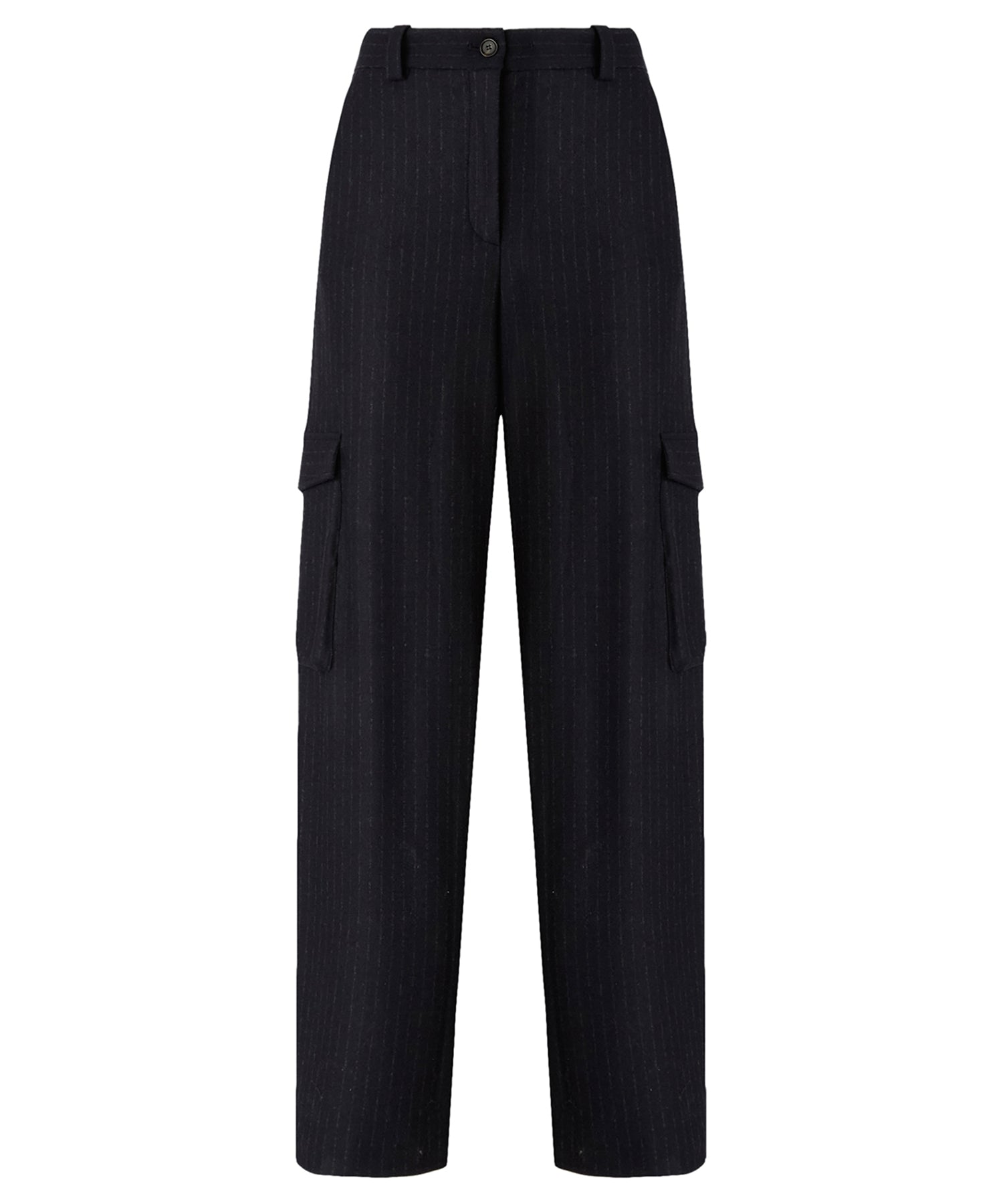 Pantaloni gessati con tasche cargo 107708 A3MCEI1 PINKO 