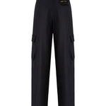 Pantaloni gessati con tasche cargo 107708 A3MCEI1 PINKO 