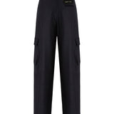 Pantaloni gessati con tasche cargo 107708 A3MCEI1 PINKO 