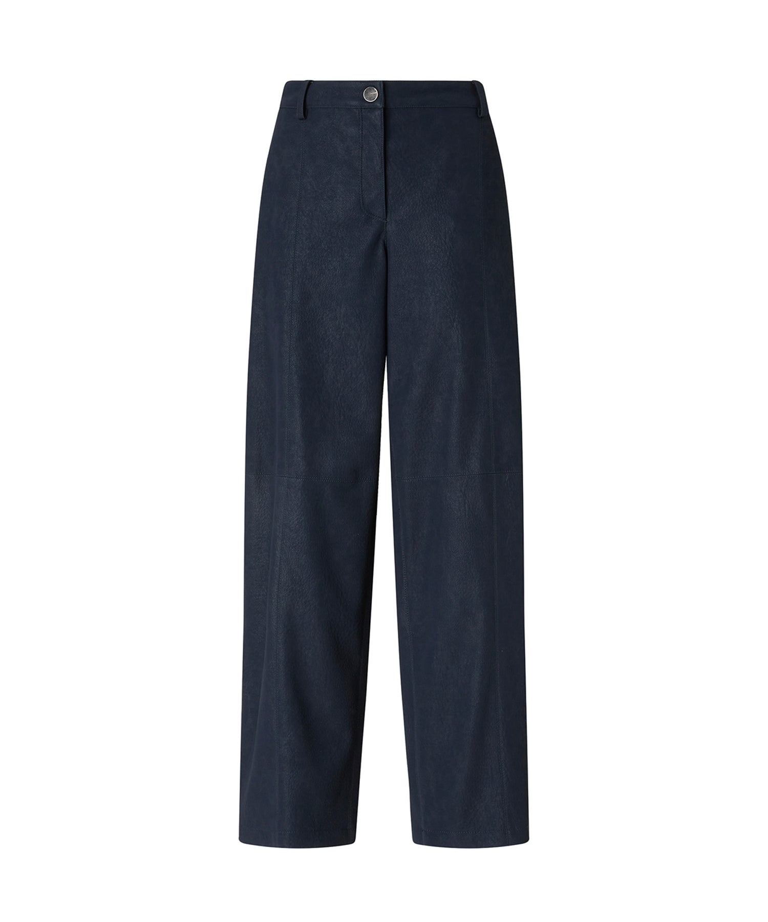 Pantaloni straight effetto pelle nabuk 107710 A3MDG56 PINKO 