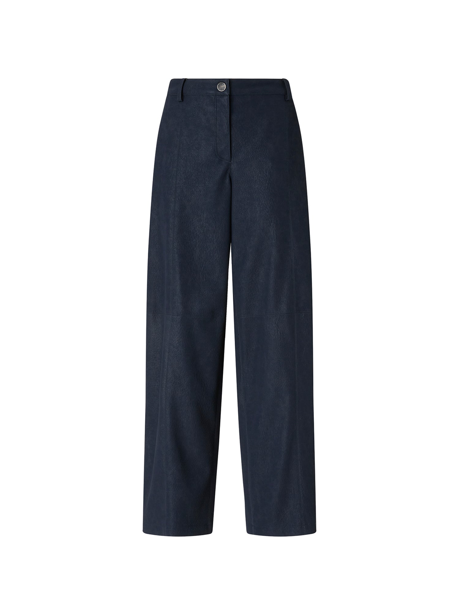 Pantaloni straight effetto pelle nabuk 107710 A3MDG56 PINKO 