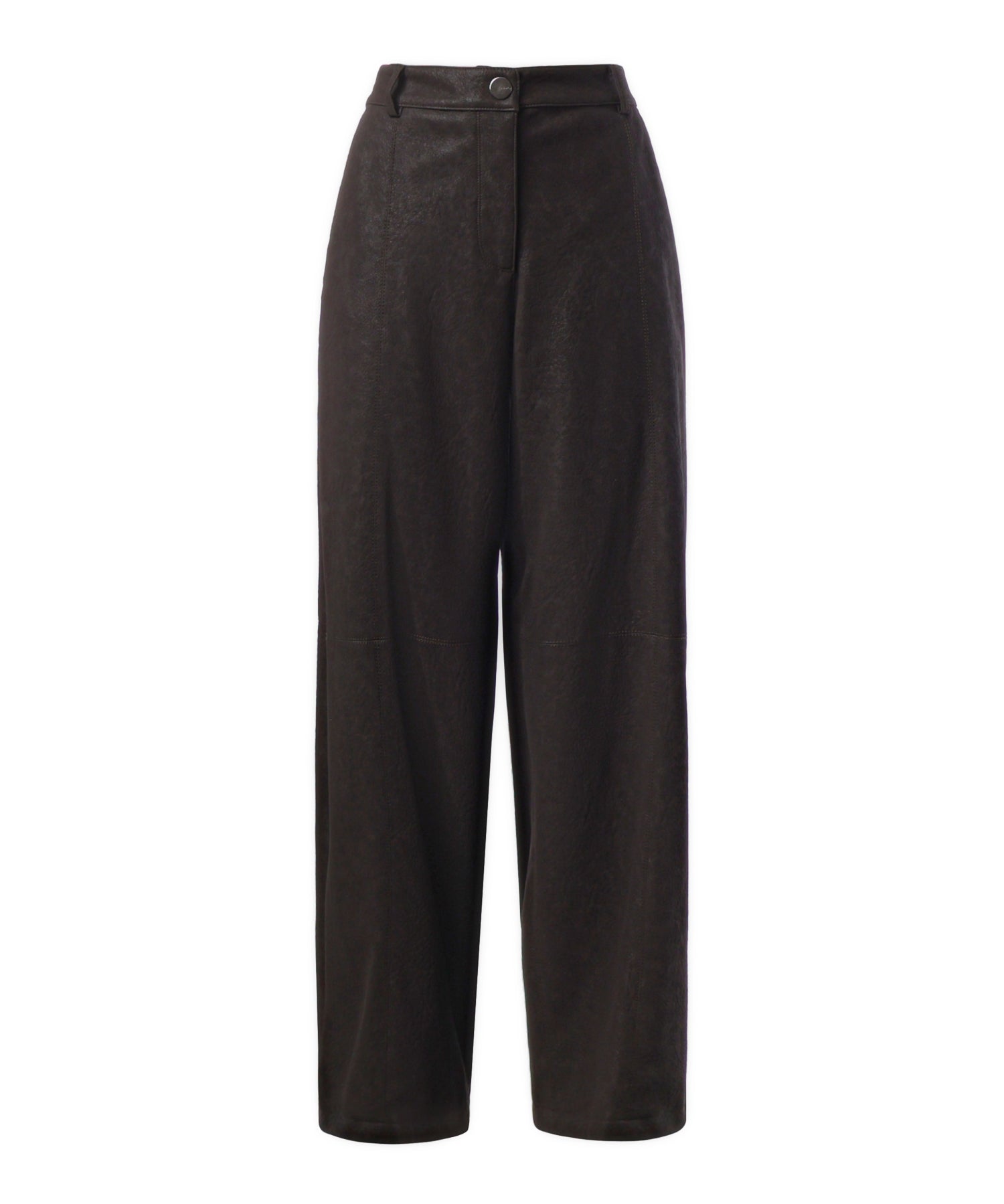 Pantaloni straight effetto pelle nabuk 107710 A3MDM04 PINKO 