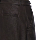 Pantaloni straight effetto pelle nabuk 107710 A3MDM04 PINKO 