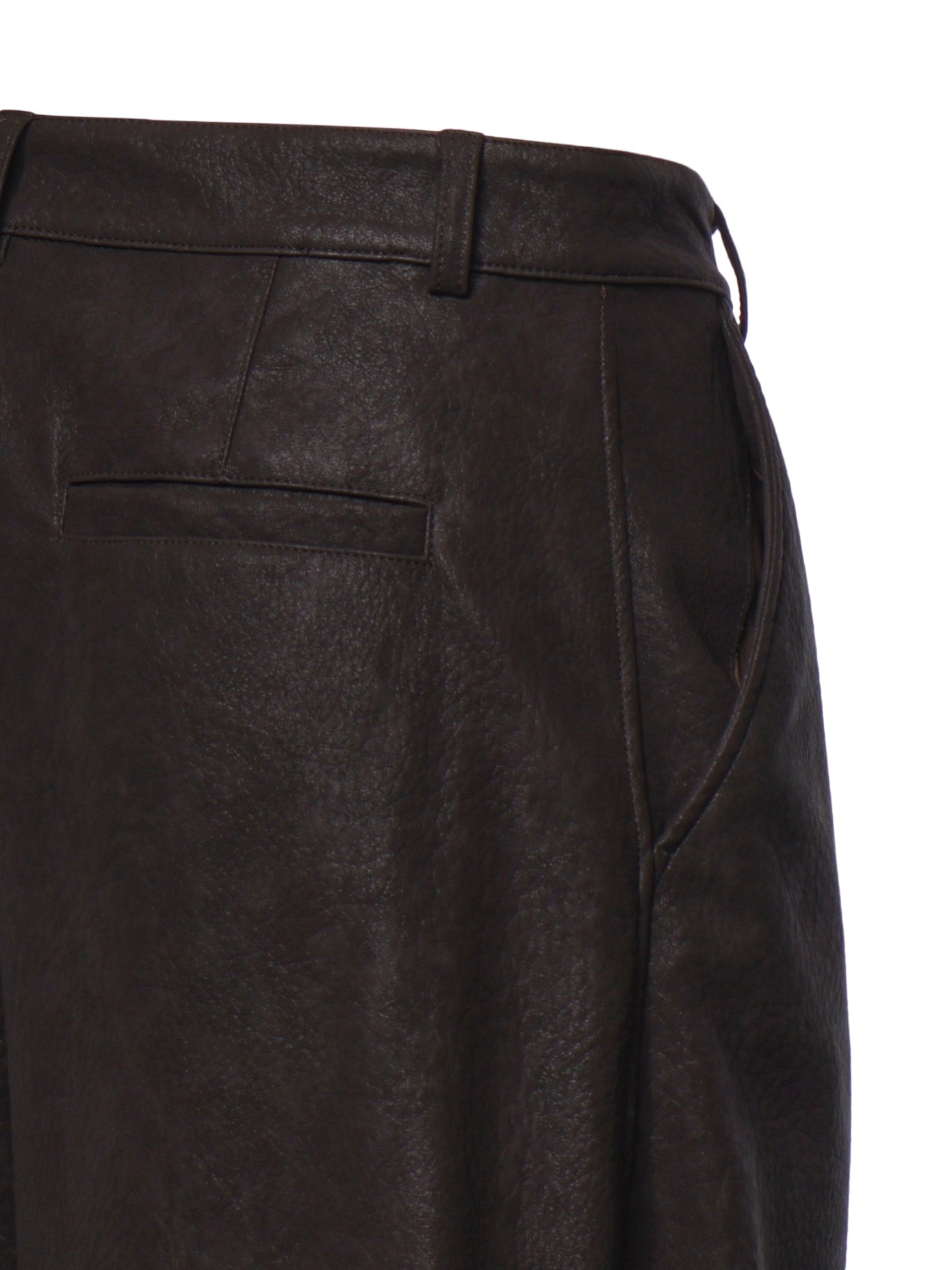 Pantaloni straight effetto pelle nabuk 107710 A3MDM04 PINKO 
