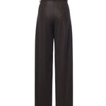 Pantaloni straight effetto pelle nabuk 107710 A3MDM04 PINKO 