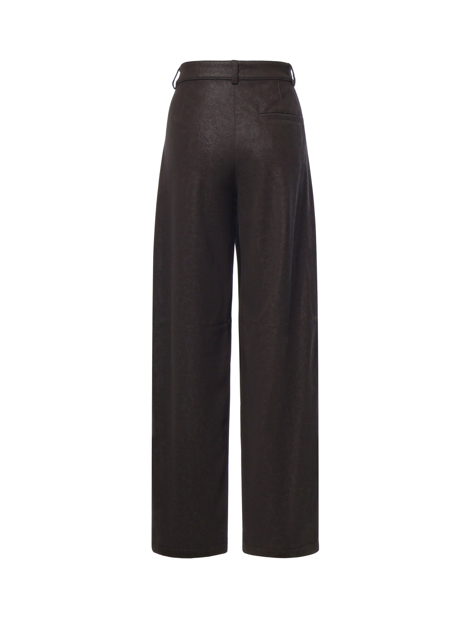 Pantaloni straight effetto pelle nabuk 107710 A3MDM04 PINKO 