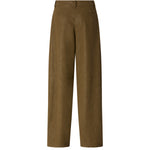 Pantaloni straight effetto pelle nabuk 107710 A3MDX51 PINKO 