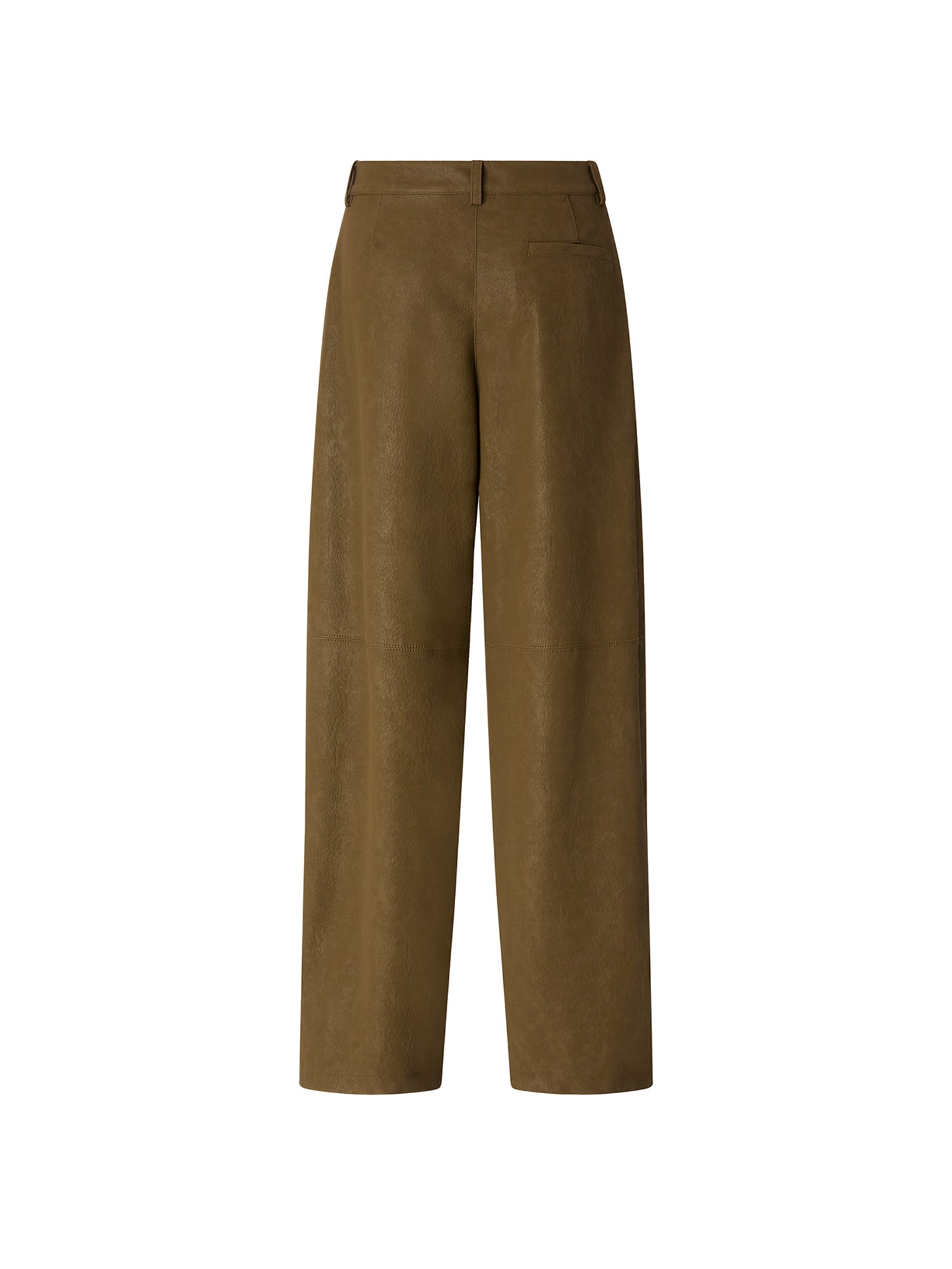 Pantaloni straight effetto pelle nabuk 107710 A3MDX51 PINKO 