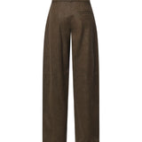 Pantaloni straight effetto pelle nabuk 107710 A3MDX51 PINKO 