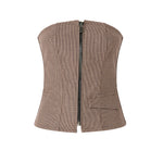 Top bustier con zip 107717 A3MQCY4 PINKO 