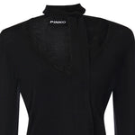 Maglia in lana con pizzo e fusciacca 107775 A3O1Z99 PINKO 