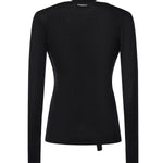 Maglia in lana con pizzo e fusciacca 107775 A3O1Z99 PINKO 