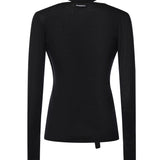 Maglia in lana con pizzo e fusciacca 107775 A3O1Z99 PINKO 