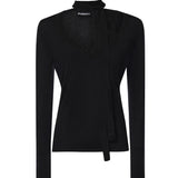 Maglia in lana con pizzo e fusciacca 107775 A3O1Z99 PINKO 