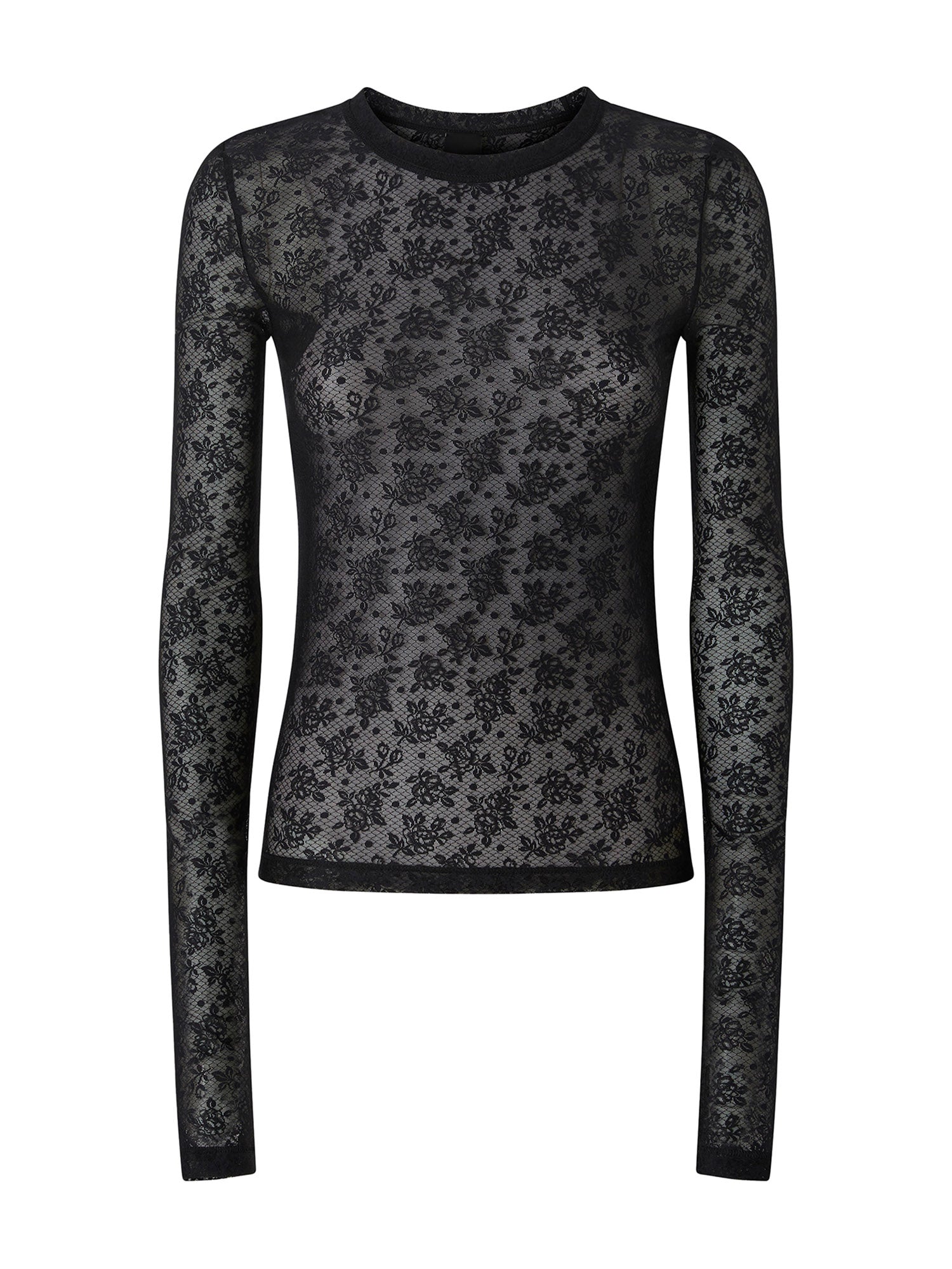 Maglia in pizzo stretch floreale 107805 A3OJZ99 PINKO 
