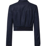 Giubbino cropped effetto pelle nabuk 107807 A3MDG56 PINKO 
