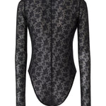 Body in pizzo stretch floreale 107814 A3OJZ99 PINKO 