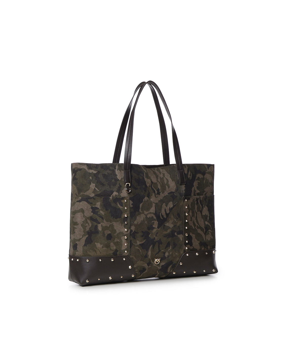 Shopper in suede con stampa camouflage 107820 A3LRST3Y PINKO 