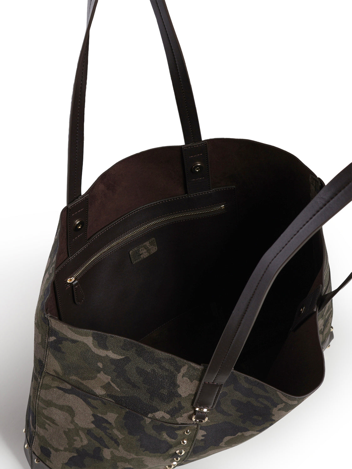 Shopper in suede con stampa camouflage 107820 A3LRST3Y PINKO 