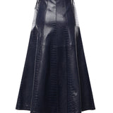 Gonna midi con stampa coccodrillo 107828 A3MRF92 PINKO 