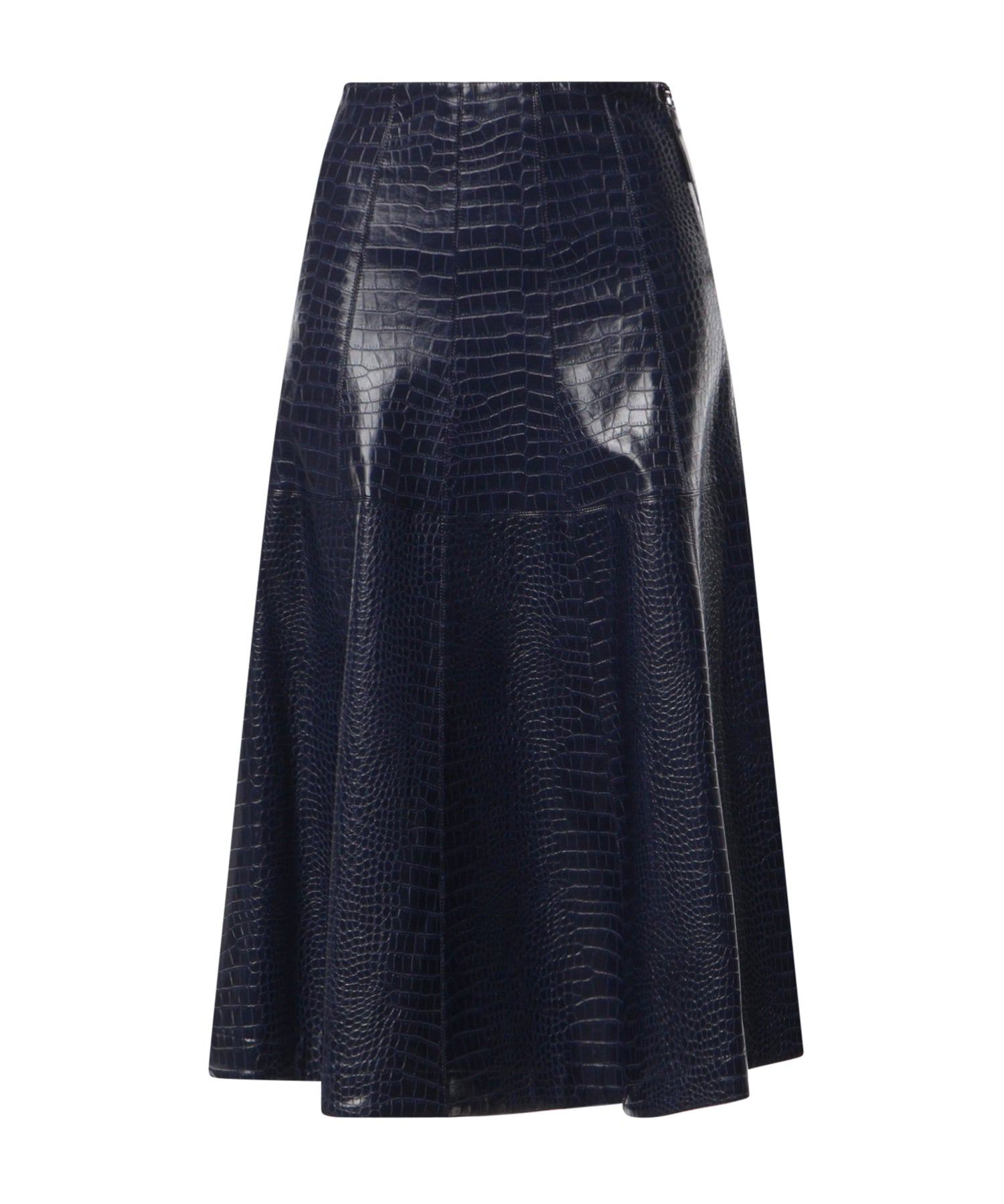 Gonna midi con stampa coccodrillo 107828 A3MRF92 PINKO 