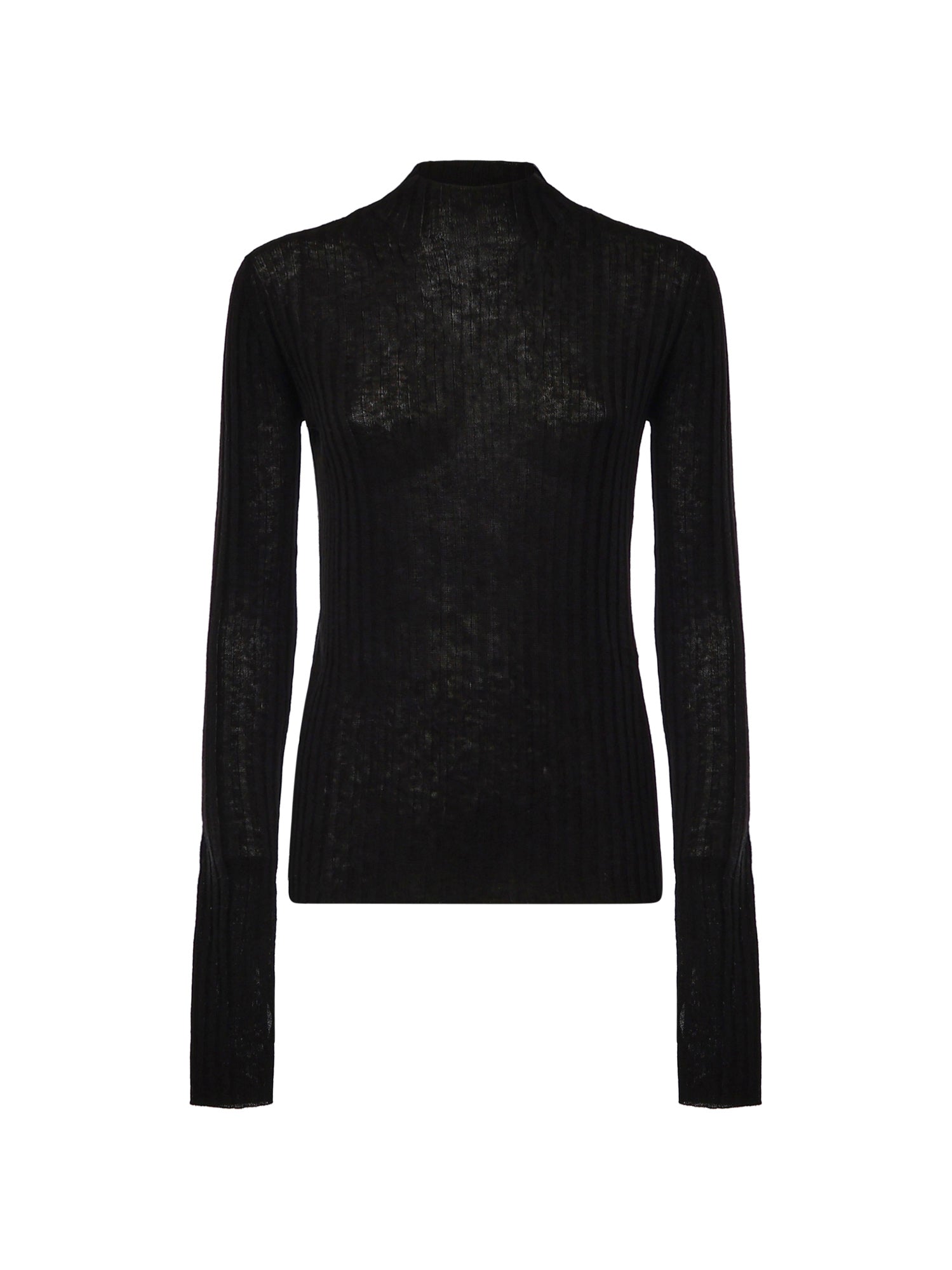 Maglia a coste in lana 107834 A2Z6Z99 PINKO 