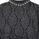 Maglione con collo gioiello e micro paillettes 107855 A3OZIZK PINKO 