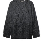 Maglione con collo gioiello e micro paillettes 107855 A3OZIZK PINKO 