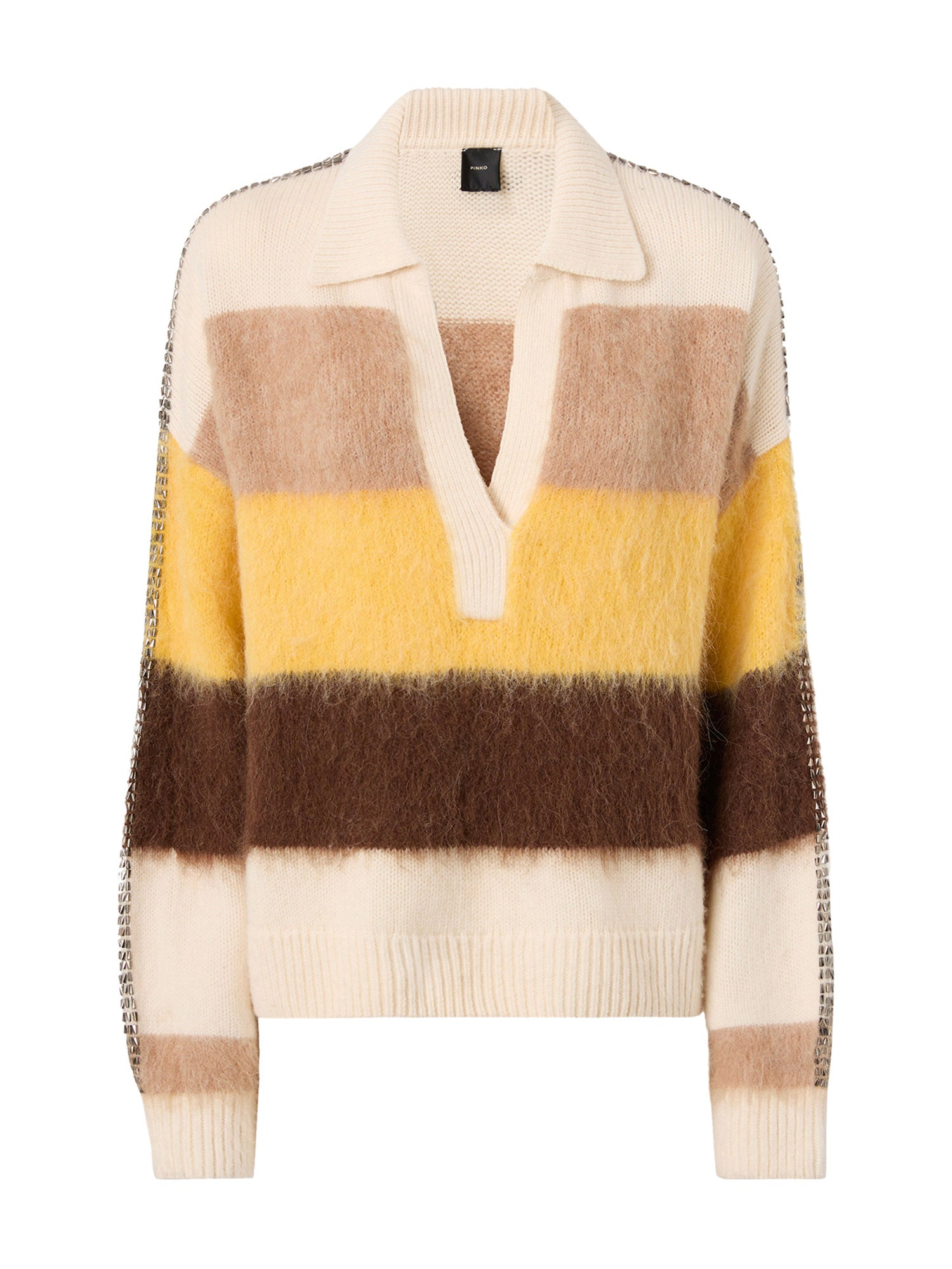 Maglia in misto alpaca a righe 107860 A3P0ZLF PINKO 