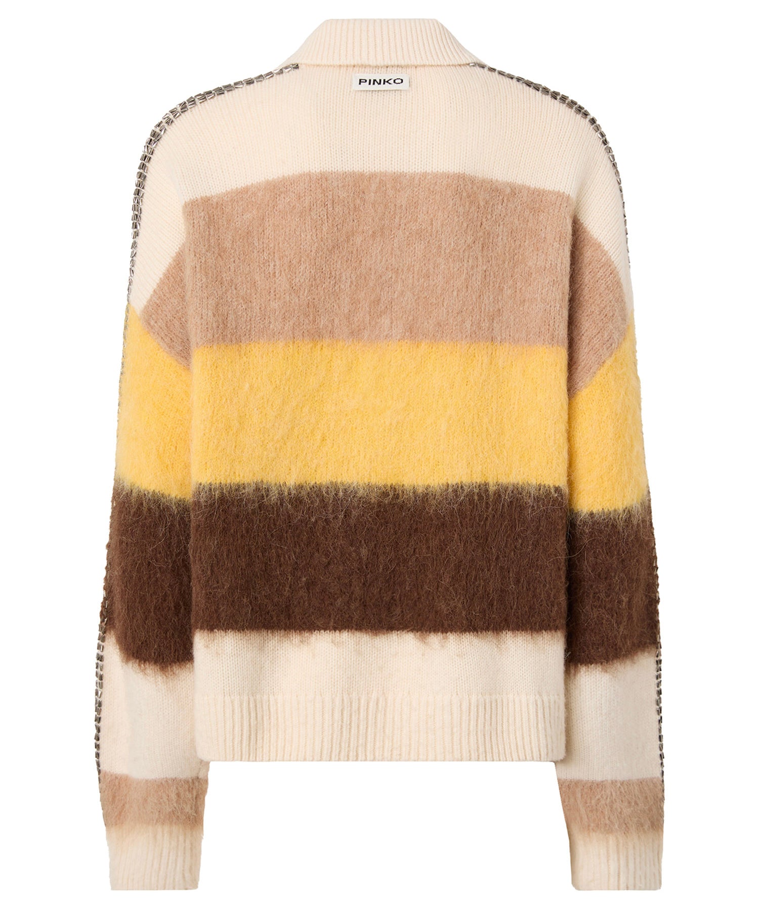 Maglia in misto alpaca a righe 107860 A3P0ZLF PINKO 